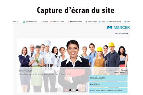 Se connecter à mercernet fr espace assure