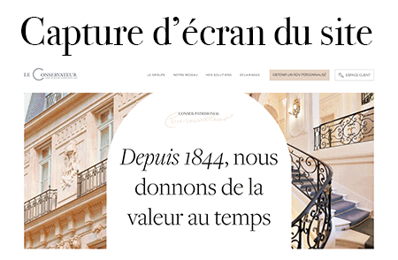 Accès client Le Conservateur