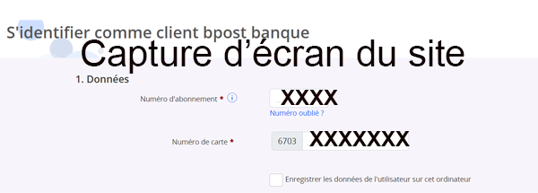 S'identifier au compte Bpost banque pc banking