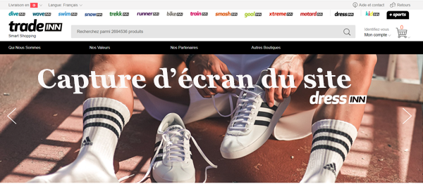 Accès au site Tradeinn
