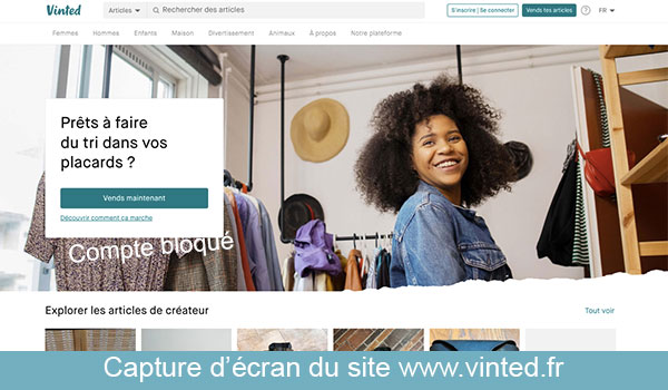 Démarche de suppression d'un compte Vinted bloqué