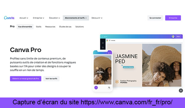 S'identifier à mon compte Canva Pro 