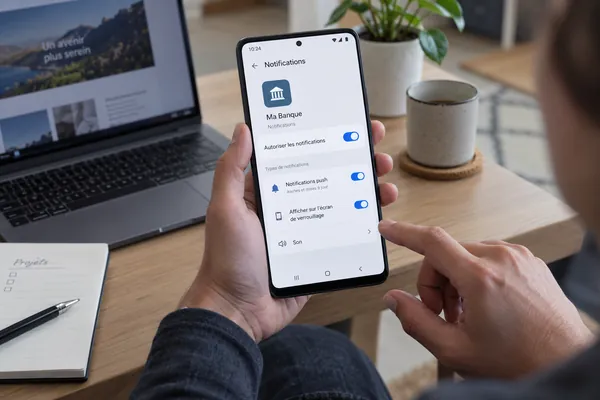 Réglages iPhone pour recevoir les notifications bancaires CIC
