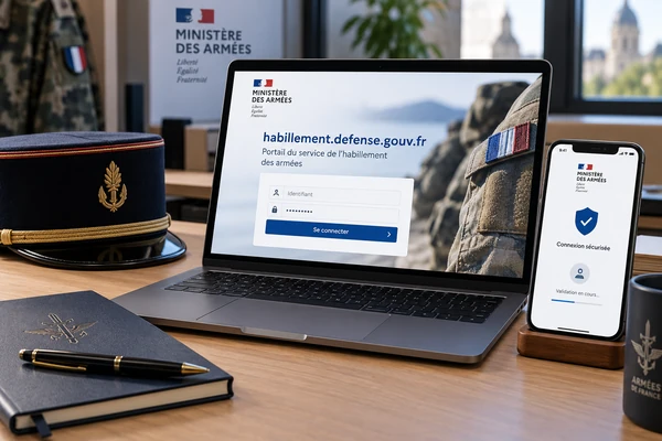 Accéder au portail habillement.defense.gouv.fr