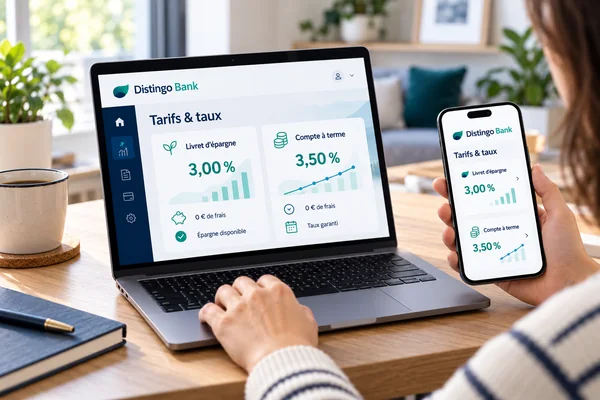 Distingo Bank : tarif des services et taux d’épargne